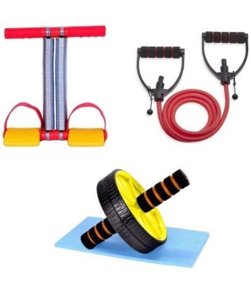     			General Fitness Exerciser Workout-Tummy Trimmer Ab Wheel NewSingle Rope Toning Tube Stretching-Pull Squat