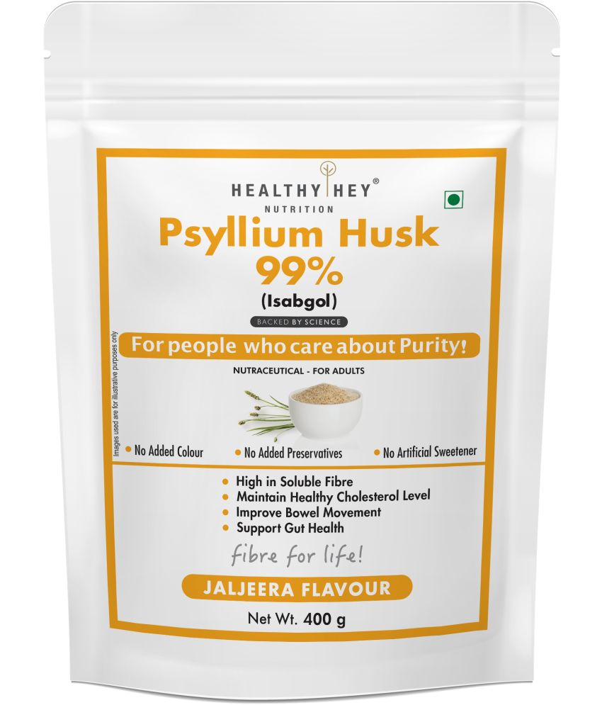     			HEALTHYHEY NUTRITION Psyllium Husk 99% - Jaljeera Flavour 400 gm Powder