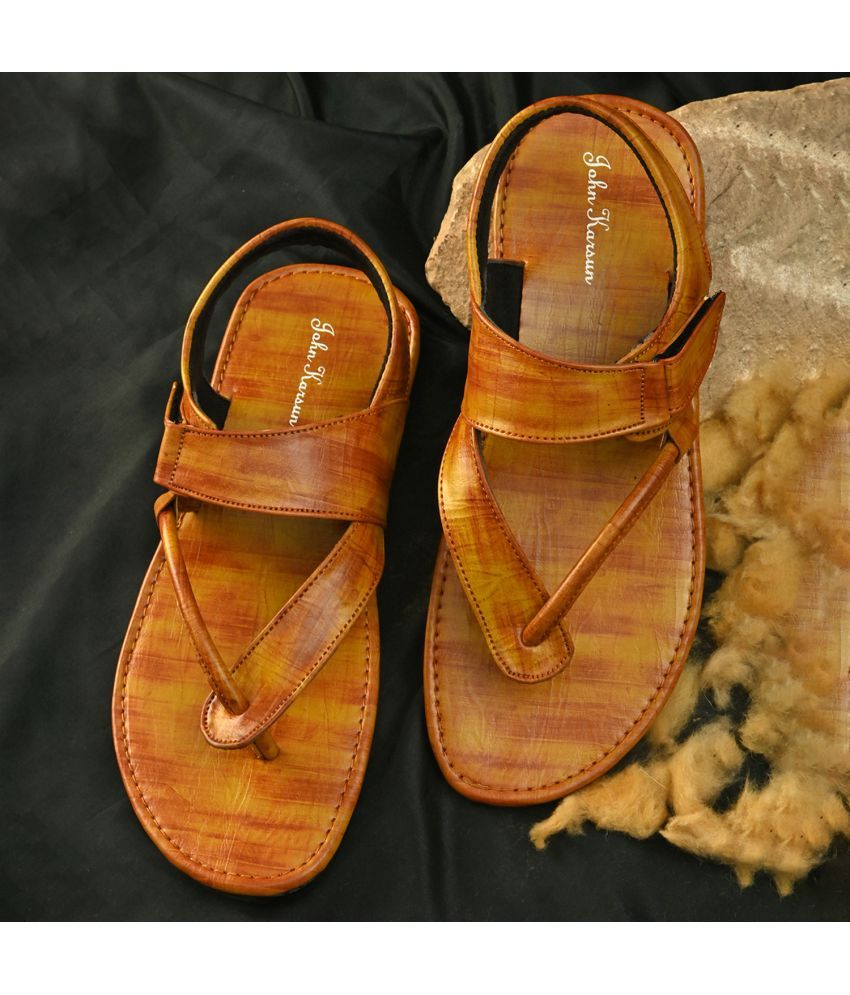     			John Karsun - Tan Men's Sandals