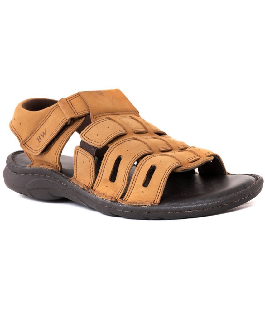     			KHADIM - Tan Men's Sandals