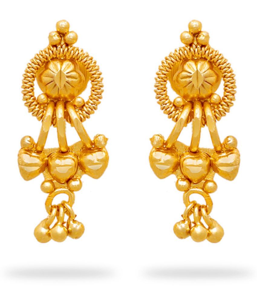     			LUV FASHION Golden Chandbalis Earrings ( Pack of 1 )