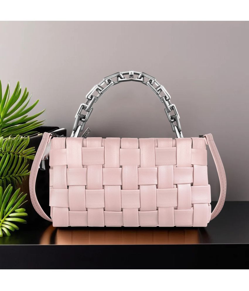     			Lorem Pink Faux Leather Sling Bag