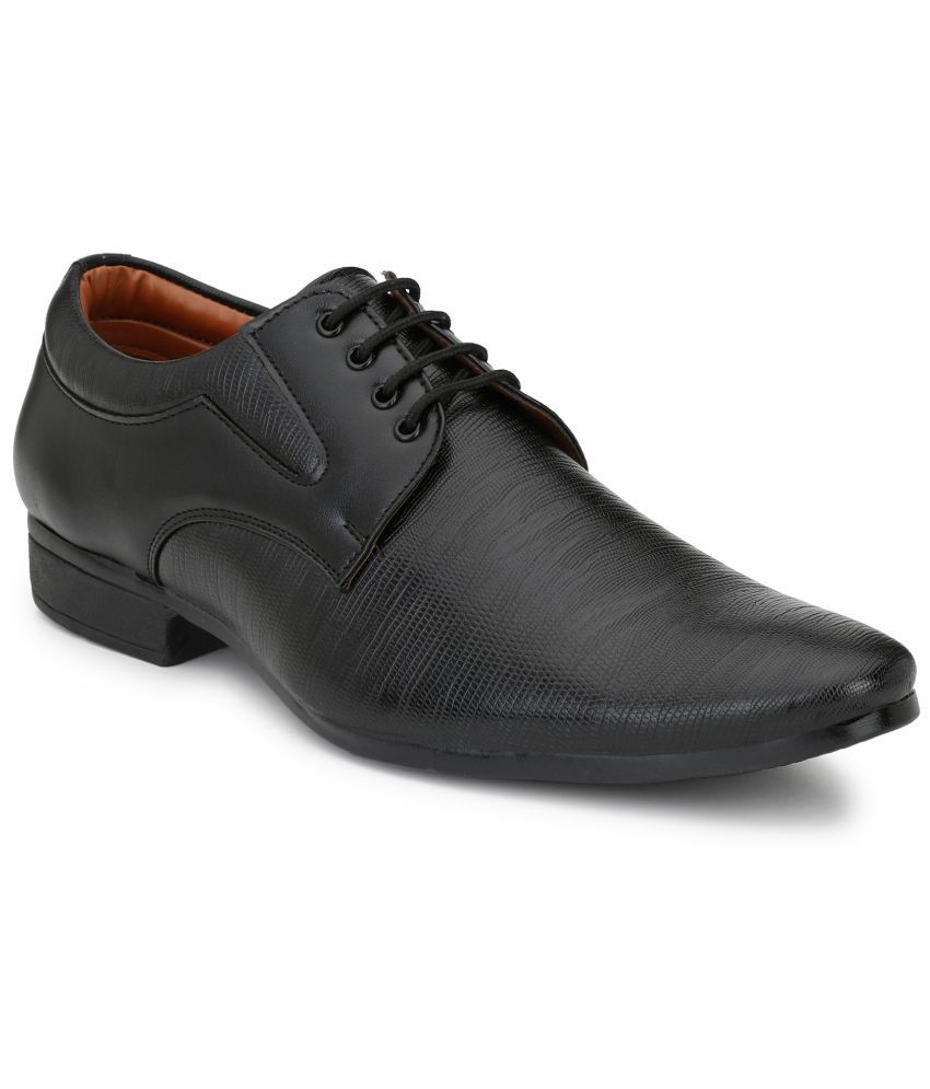     			RL Rocklin Men Black Men's Derby Formal Shoes