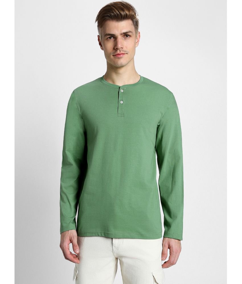    			Veirdo 100% Cotton Regular Fit Solid Full Sleeves Men's T-Shirt - Green ( Pack of 1 )