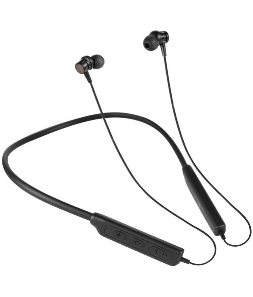     			hitage NBT-1041 Bluetooth Neckband In-the-ear Bluetooth Headset with Upto 30h Talktime Deep Bass - Black