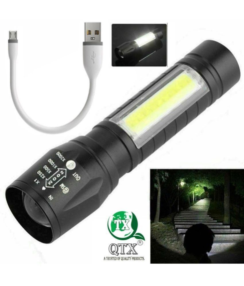     			QTX - 0.5W Rechargeable Flashlight Torch ( Pack of 1 )