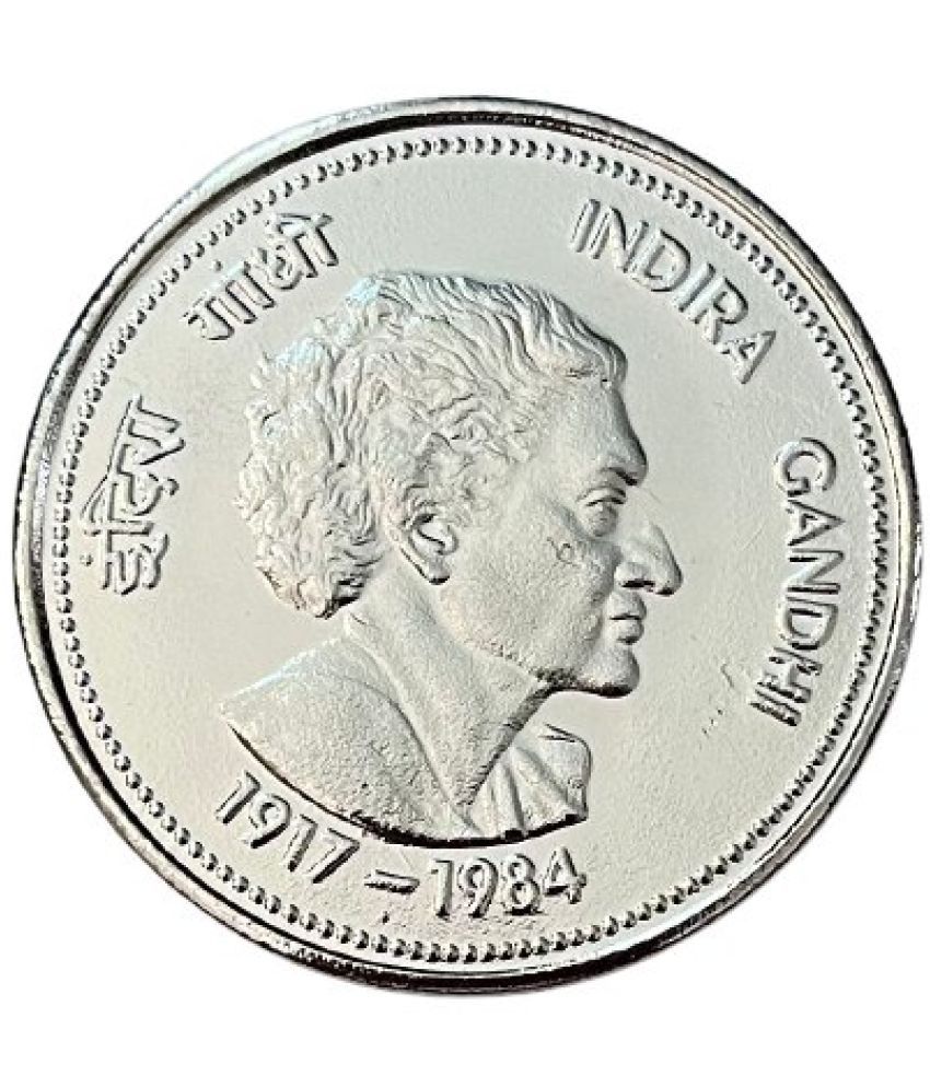     			Rare 100000 Rupee Indira Gandhi UNC Coin