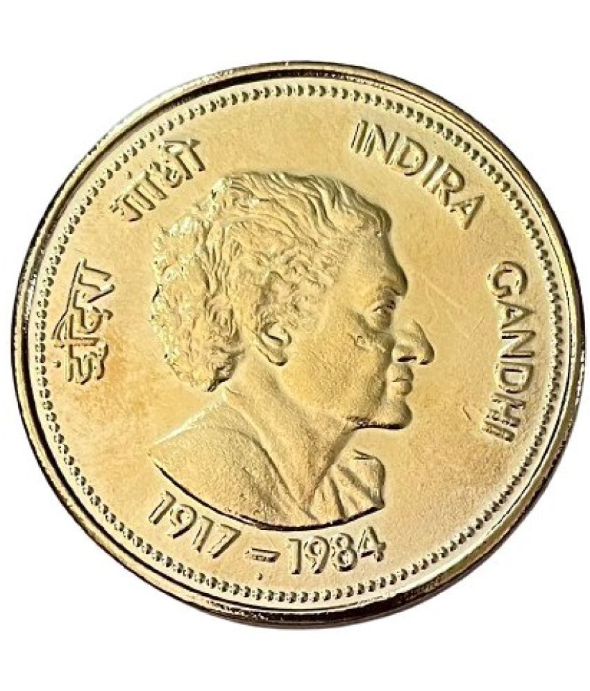     			Rare 100000 Rupee Indira Gandhi UNC Gold Plated Coin