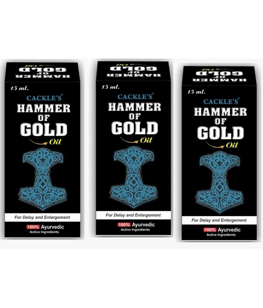     			Cackle's Hammer of Gold Herbal Massage Oil 15ml For Men Pack of 3