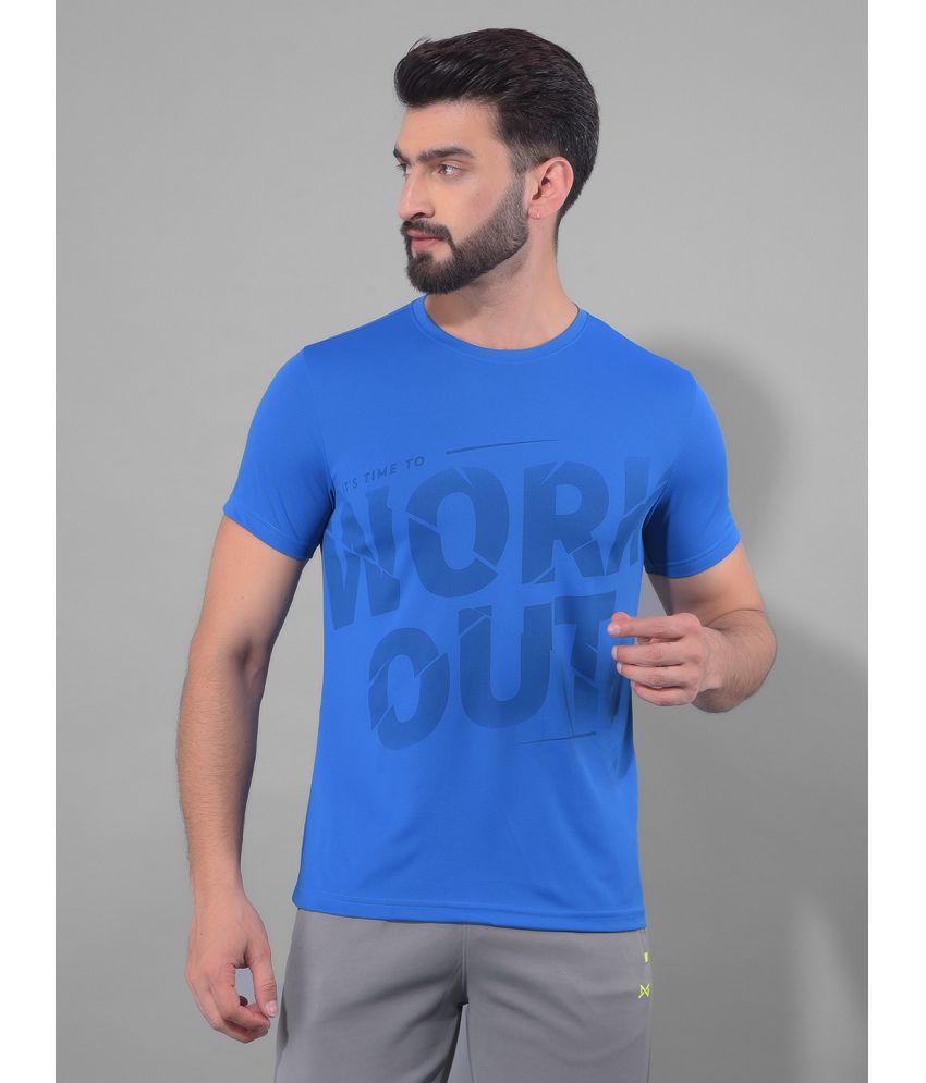     			Force NXT Blue Polyester Regular Fit Men's Sports T-Shirt ( Pack of 1 )