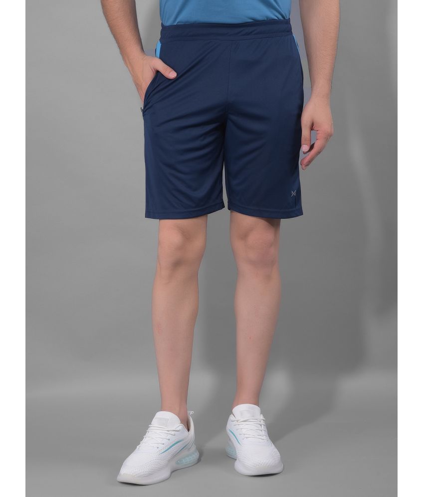     			Force NXT Navy Blue Polyester Men's Gym Shorts ( Pack of 1 )