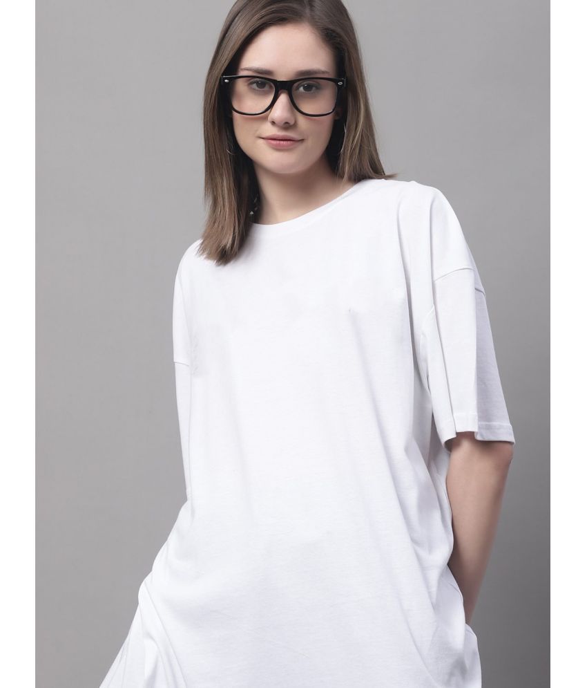     			PPTHEFASHIONHUB White Cotton Blend Women's T-Shirt ( Pack of 1 )