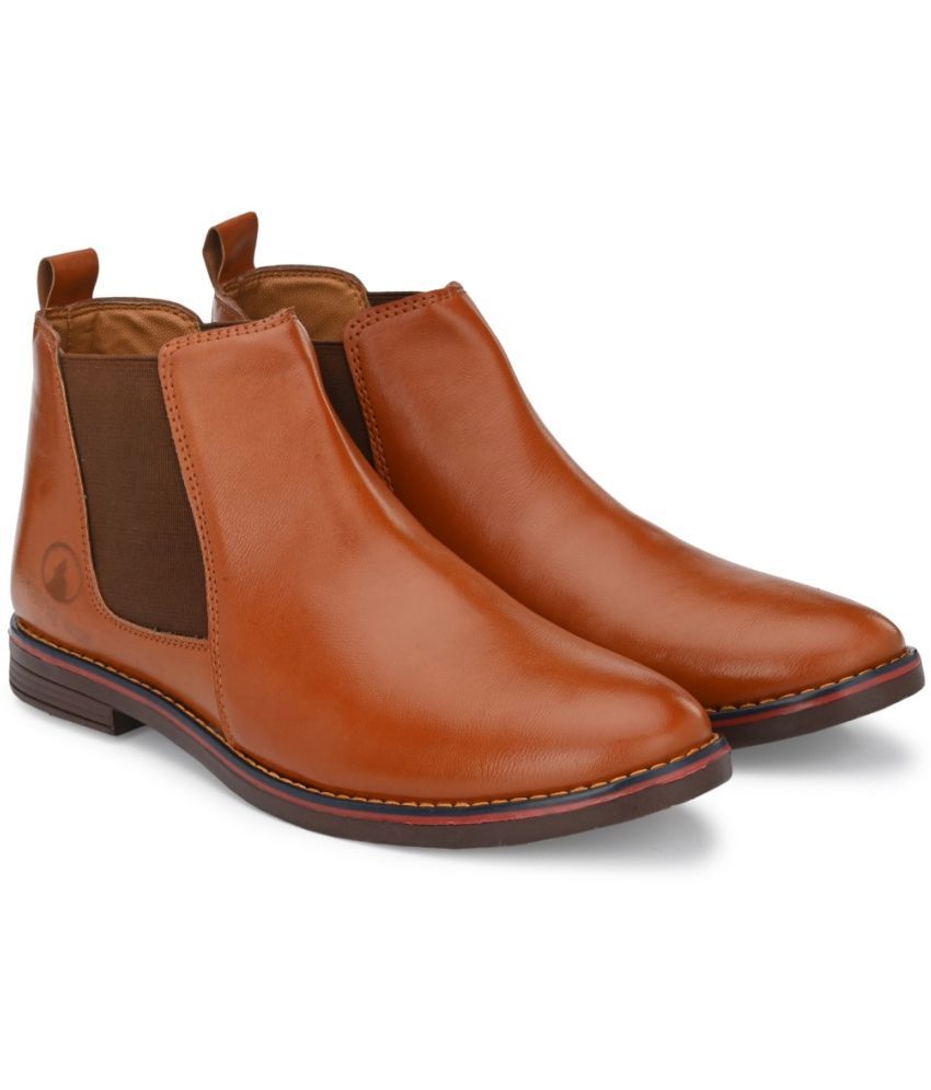     			Rising Wolf Tan Men's Chelsea Boots