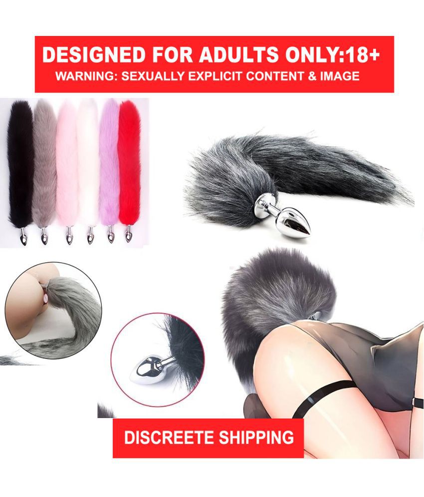     			SacKnove Multicolor Erotic Alternative Pleasure Games Steel Metal Fur Artificial Fox Tail Anal Plug For Woman Butt Sex Toy sex toy buttplug anal sex toys for women