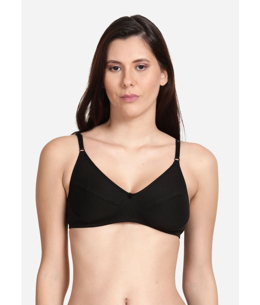     			Shyle Black Cotton Non Padded Women's Everyday Bra ( Pack of 1 )