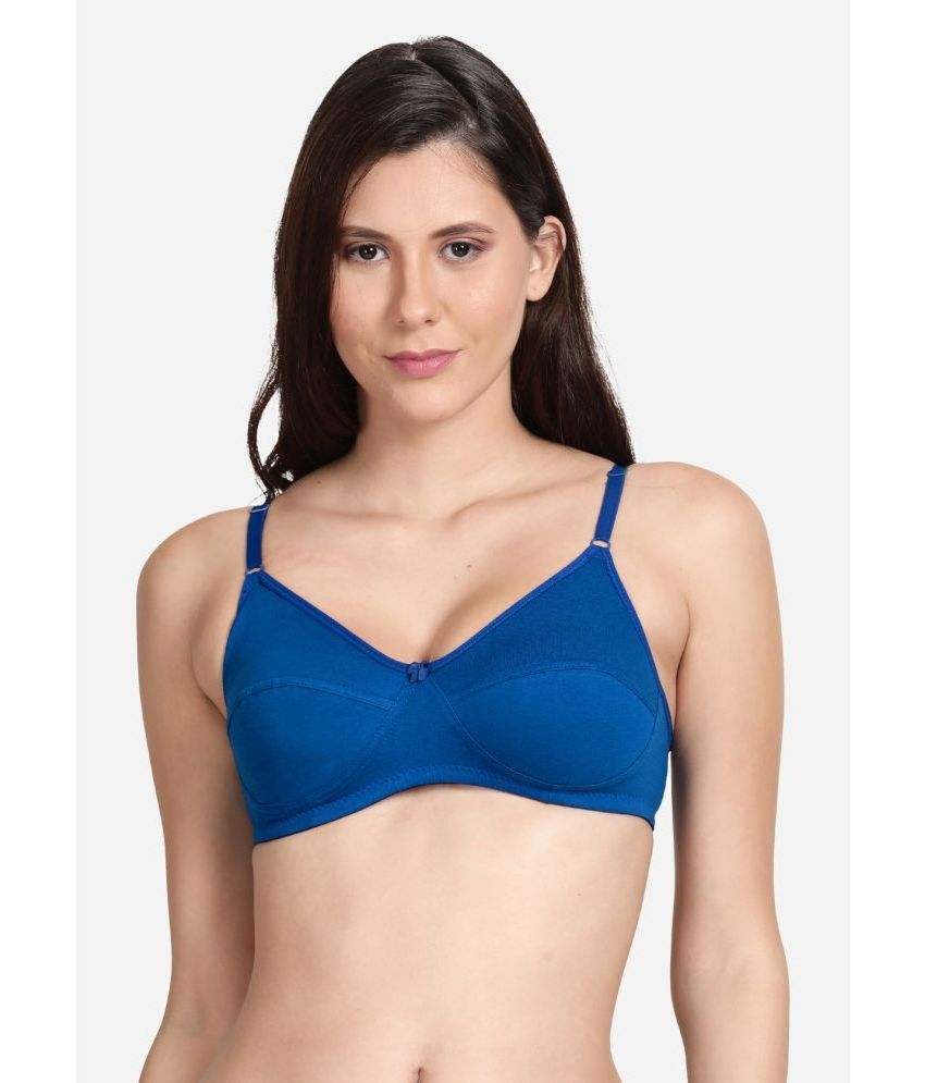     			Shyle Blue Cotton Non Padded Women's Everyday Bra ( Pack of 1 )