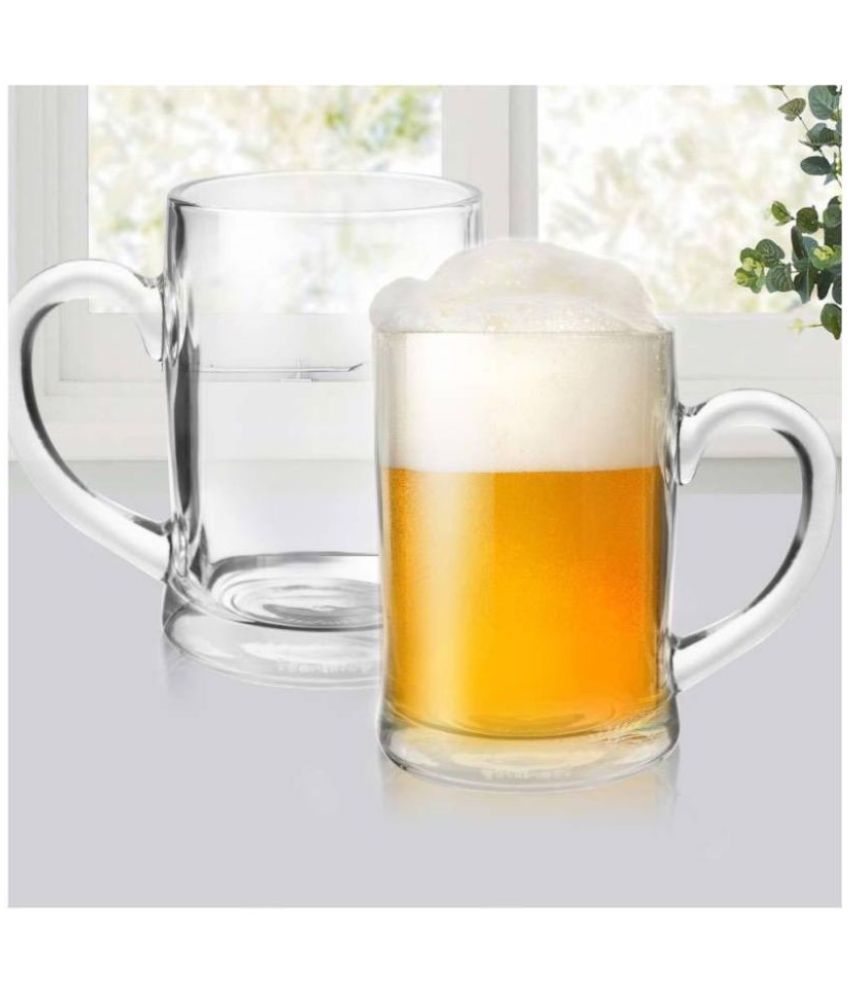     			Somil Stylish Glass Glass Beer Glasses & Mug 400 ml ( Pack of 2 )