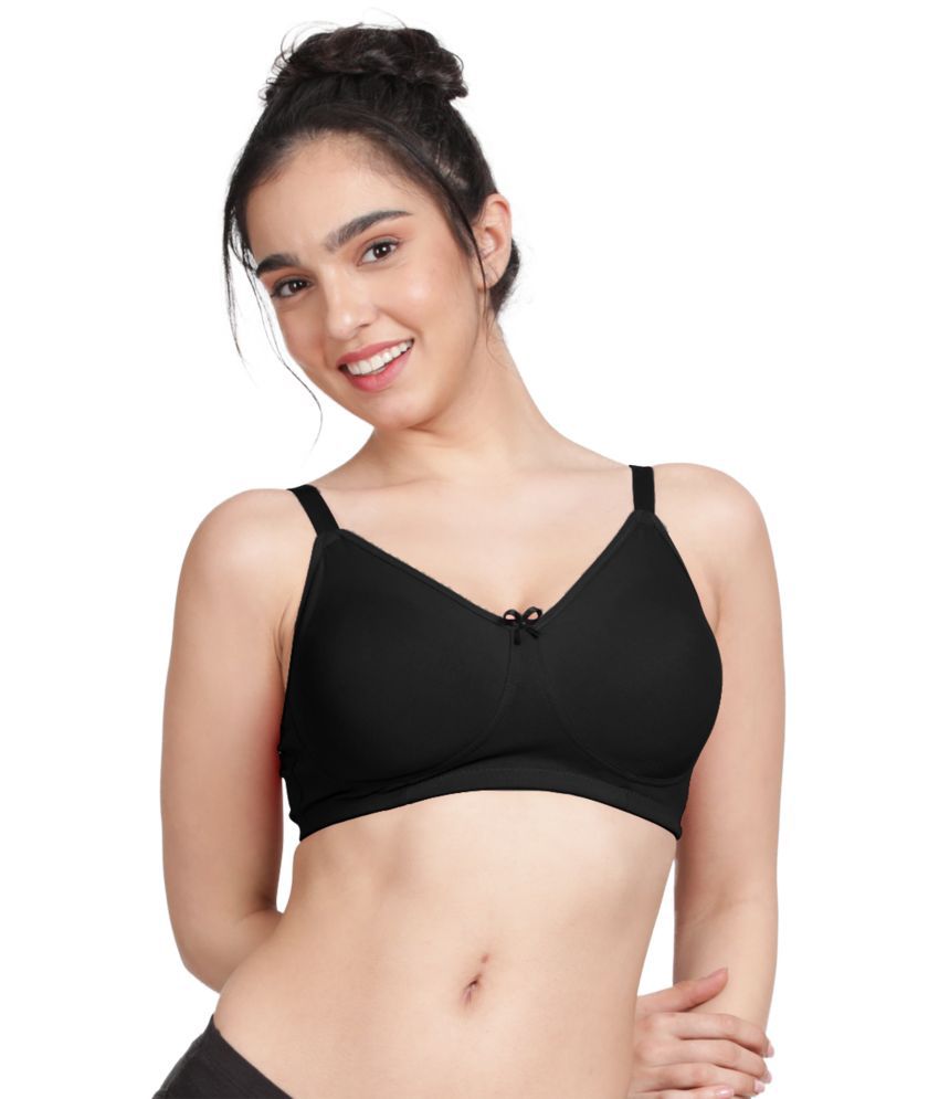     			Susie Black Cotton Blend Non Padded Women's Everyday Bra ( Pack of 1 )