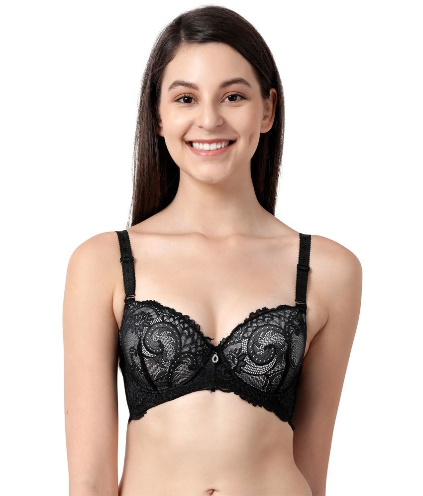     			Susie Nylon Women's Balconette Bra ( Black ) CD015-Black