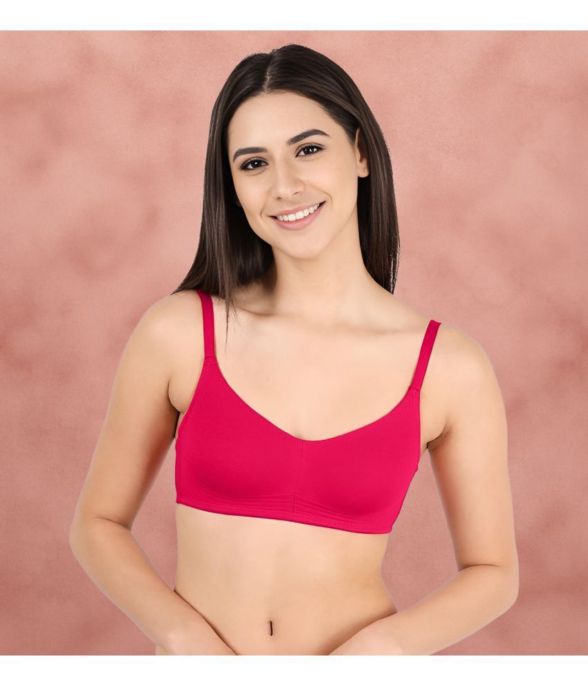     			Susie Pink Cotton Blend Non Padded Women's Everyday Bra ( Pack of 1 )