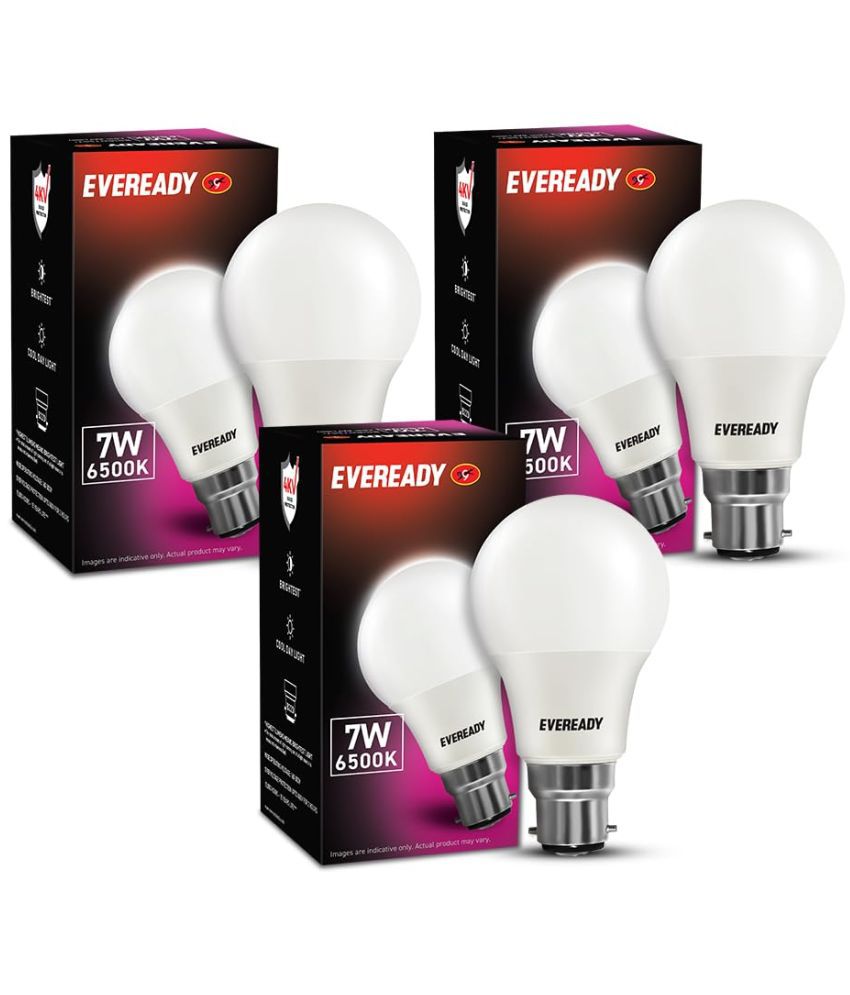     			Eveready 7W Cool Day Light LED Bulb ( Pack of 3 )