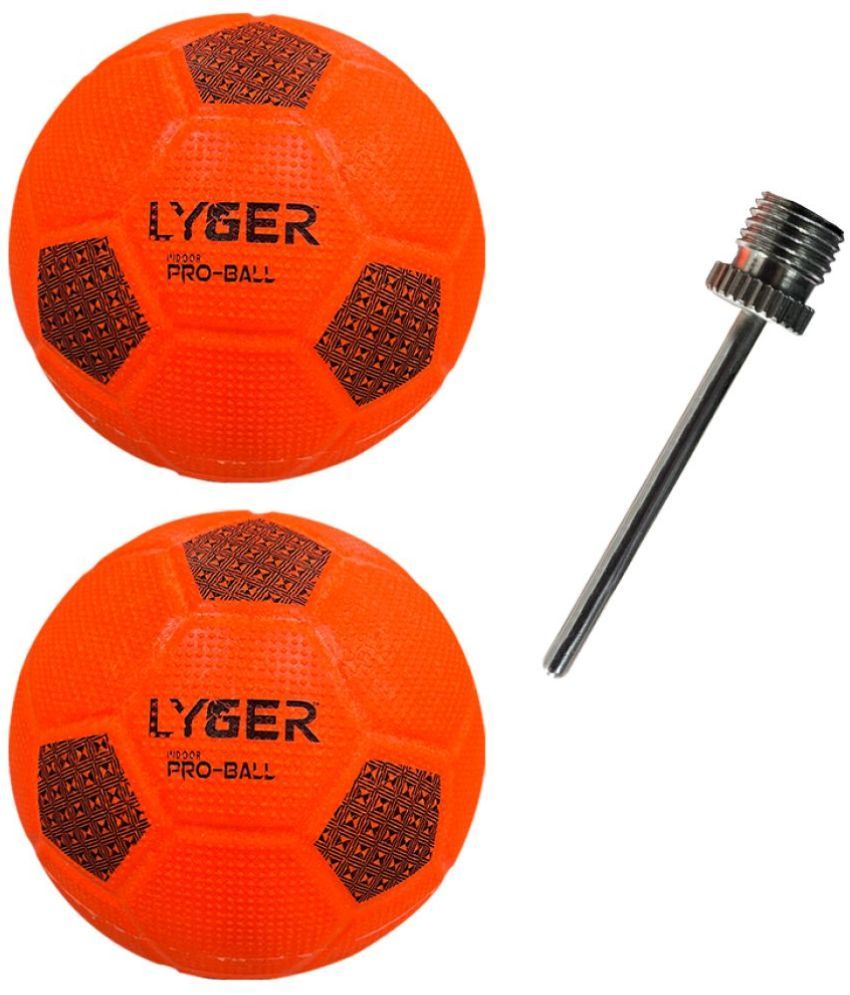     			LYGER Orange Rubber Football ( Pack of 2 )