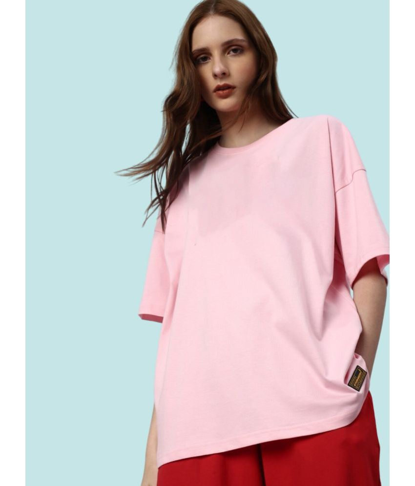     			PP Kurtis Pink Cotton Blend Women's T-Shirt ( Pack of 1 )