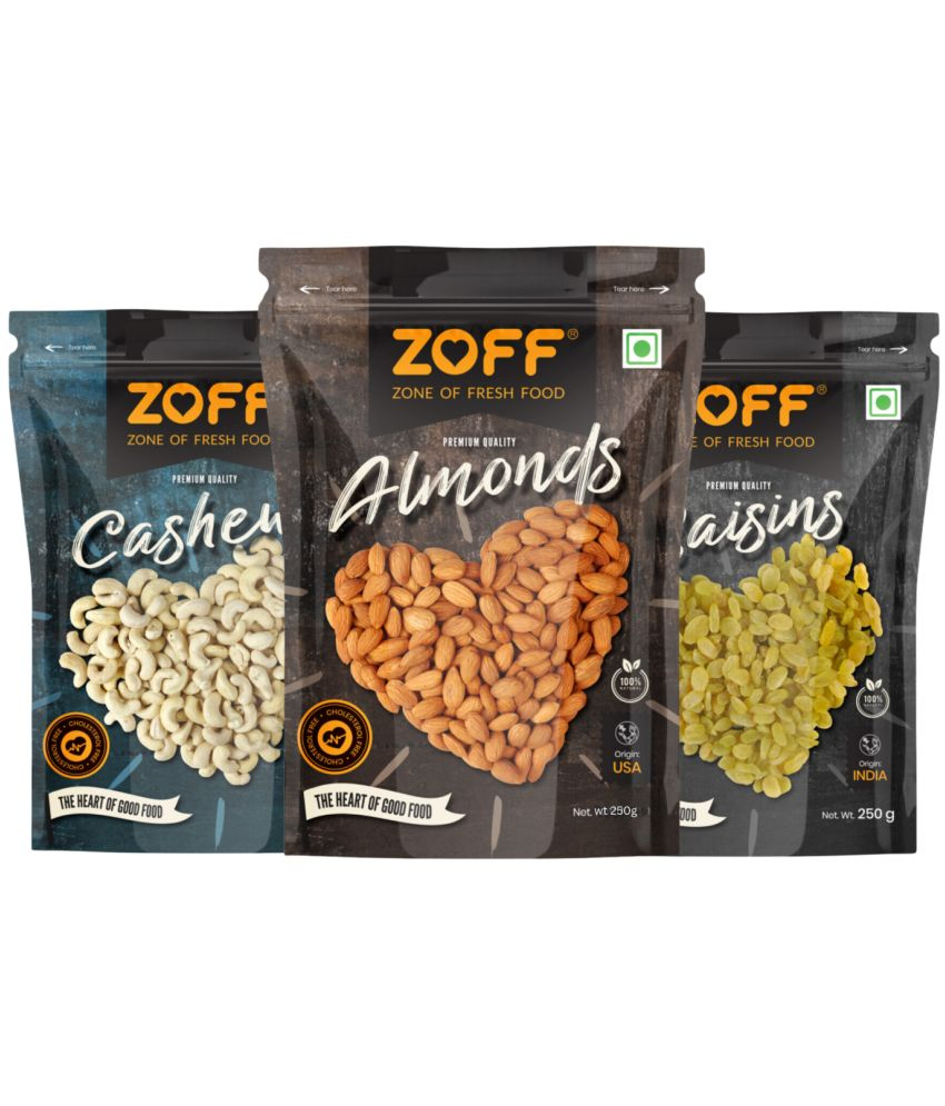     			Zoff Mini Dryfruit Combo Pack of 3 (250 gm Each)