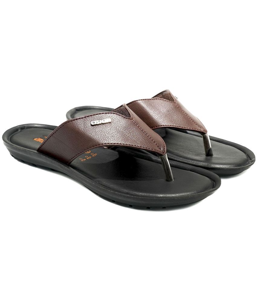     			ASIAN Brown Men's Thong Flip Flop