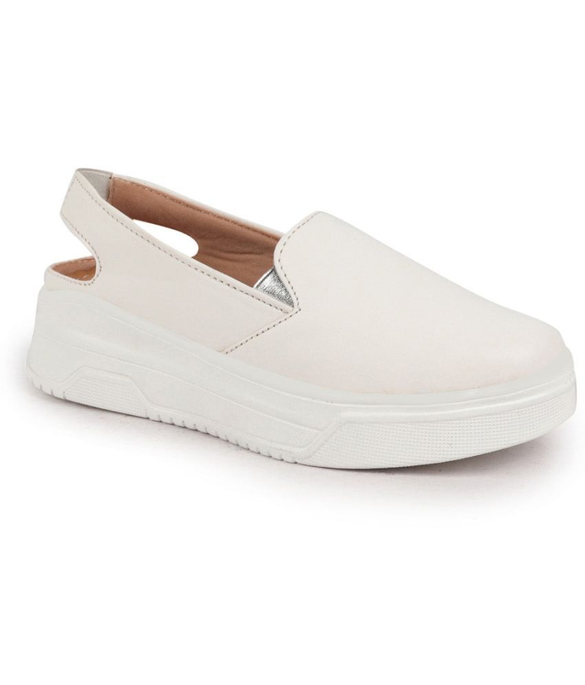     			Fausto White Women's Slip On