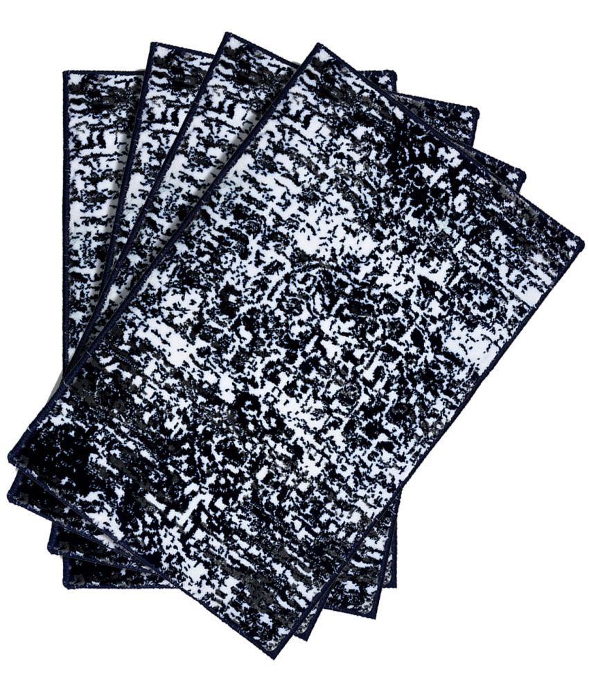     			GRHAMOY - Anti-skid Polyester Door Mat ( 60 X 40 cm ) Set of 4 - Dark Brown