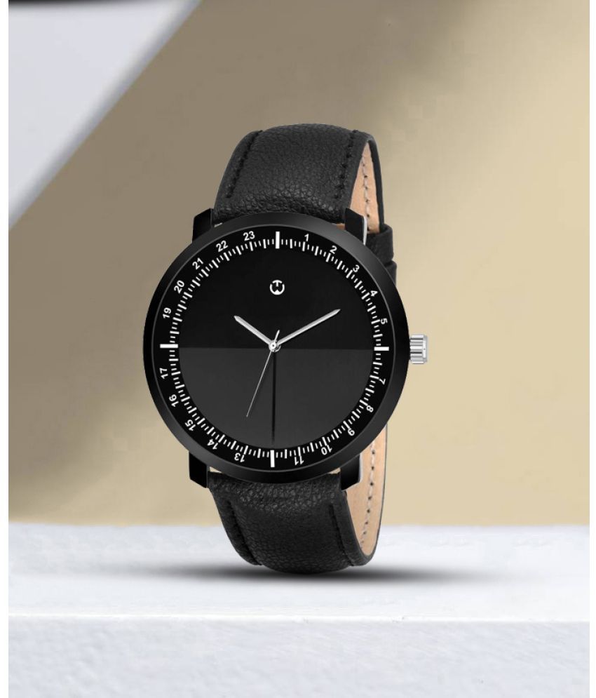     			Wizard Times Black Leather Analog Men's Watch