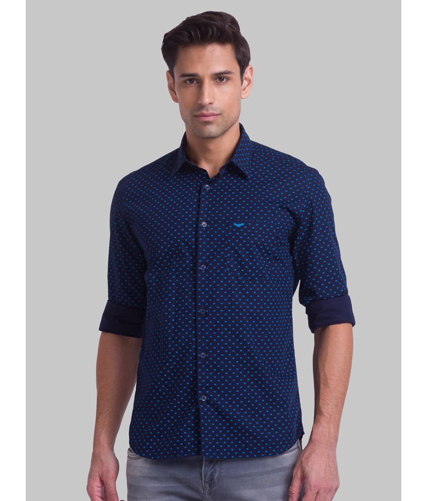     			Park Avenue 100% Cotton Slim Fit Printed Full Sleeves Men's Casual Shirt - Blue ( Pack of 1 )