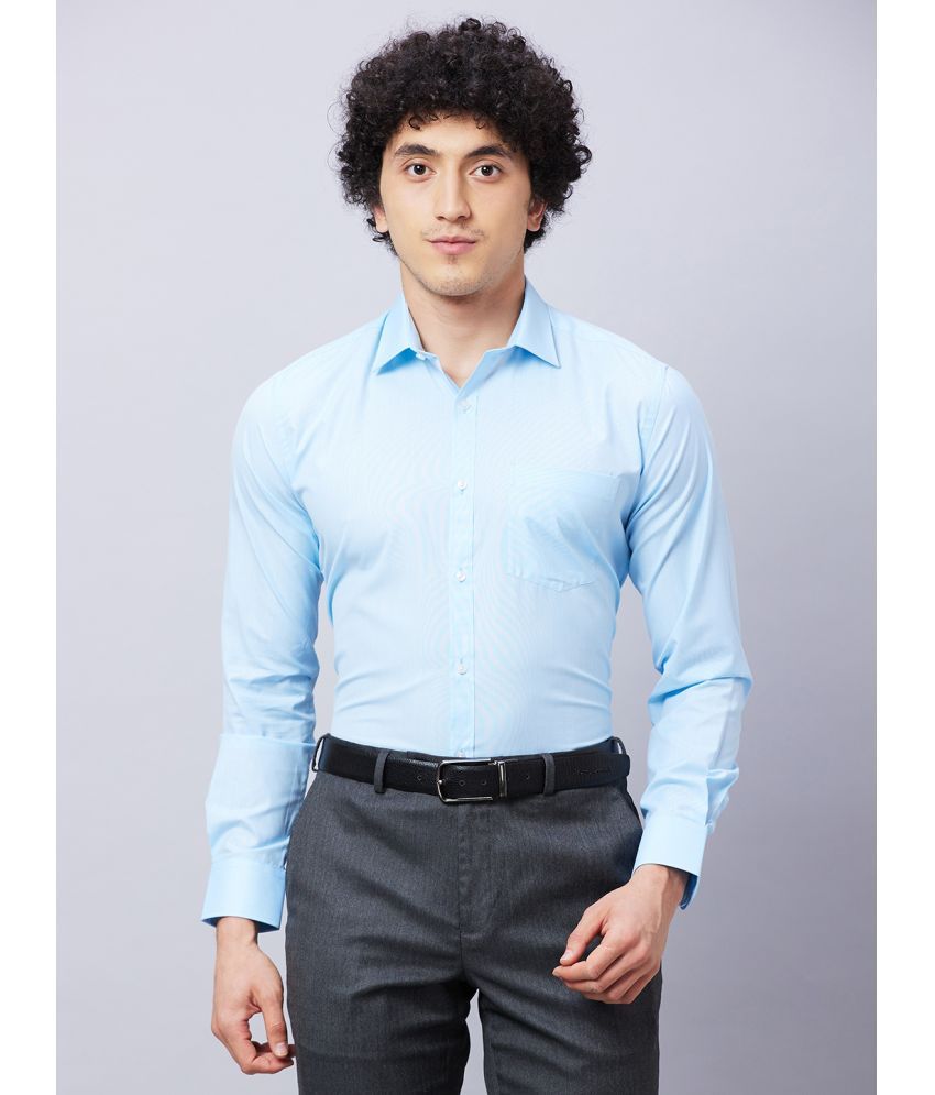     			Park Avenue Cotton Blend Slim Fit Full Sleeves Men's Formal Shirt - Blue ( Pack of 1 )