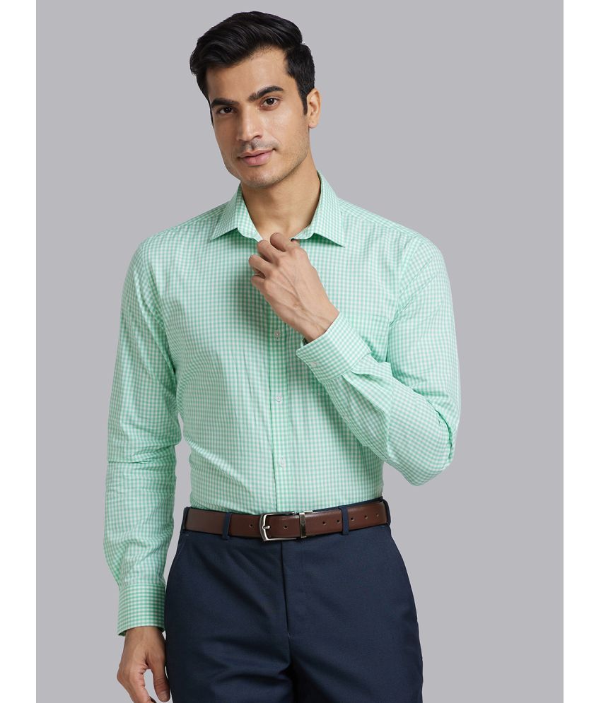     			Park Avenue Cotton Slim Fit Full Sleeves Men's Formal Shirt - Green ( Pack of 1 )