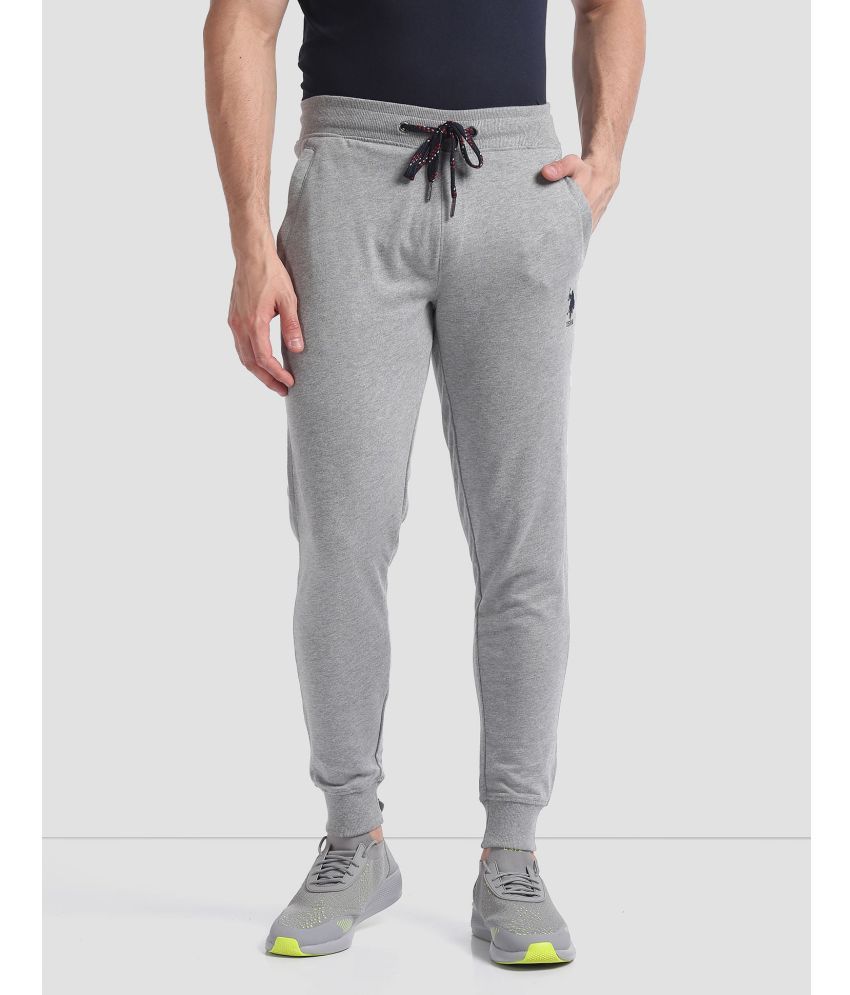     			U.S. Polo Assn. Grey Cotton Men's Joggers ( Pack of 1 )