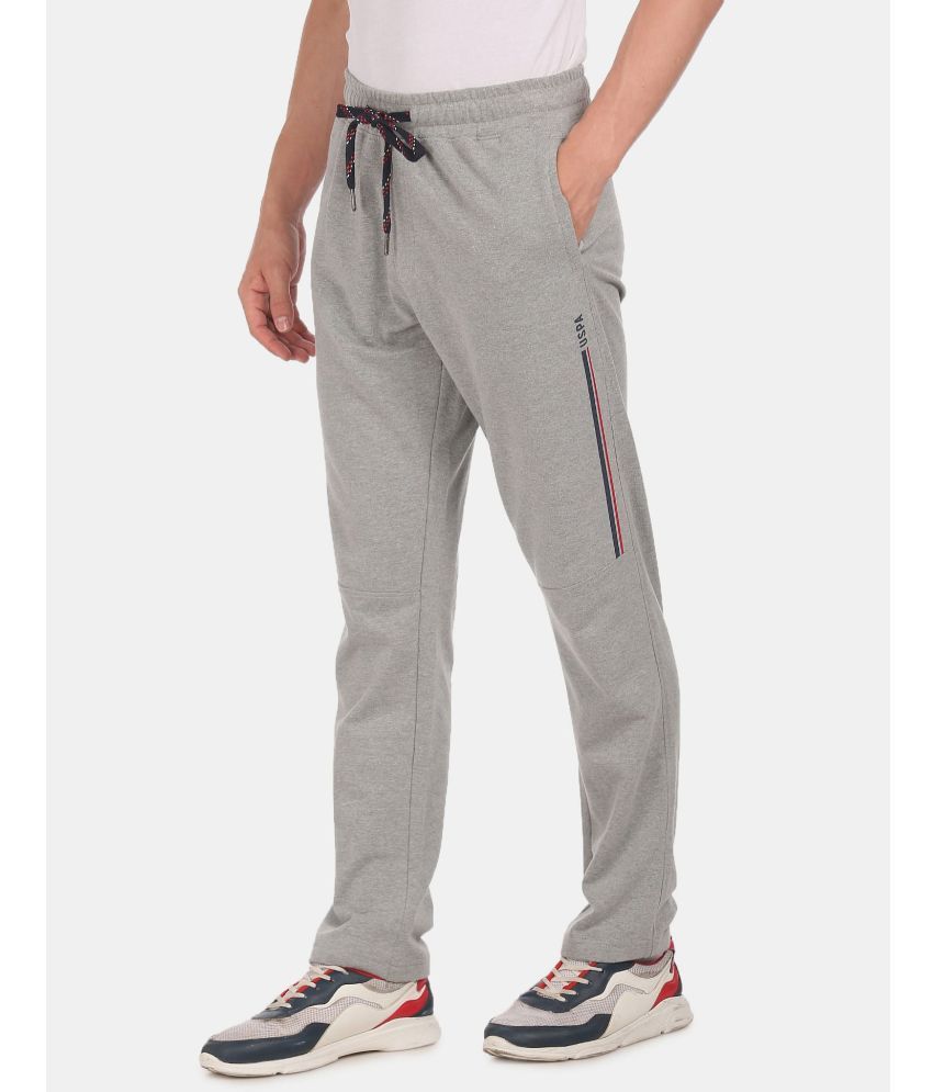     			U.S. Polo Assn. Grey Cotton Men's Trackpants ( Pack of 1 )