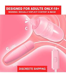 2 IN 1 LICKER+EGG USB POWER 12 FREQUENCY VIBRATOR SEXY TOY LOW PRICE FOR WOMEN tongue licking toy vibrating egg six toy for women