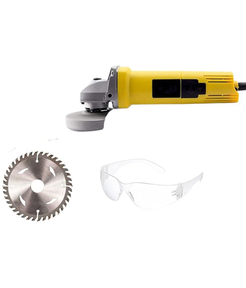     			Atrocitus ( 3 in1 Kit) Mastering Power Tools Yellow Angle Grinder, White Goggles And Wood Blade for DIY Projects