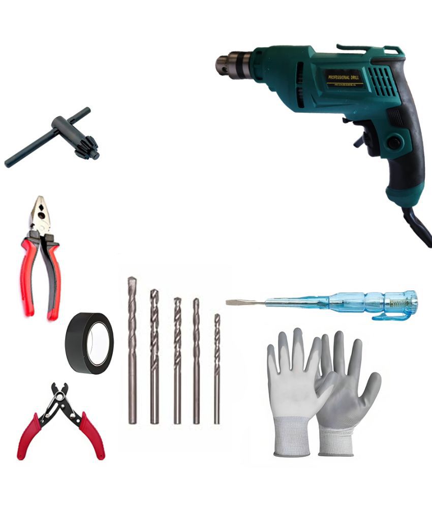     			Atrocitus - Kit of 8- 345 550W 9 mm Corded Drill Machine with Bits