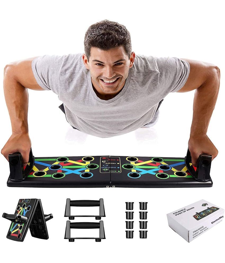     			Horsefit Pushup Board Training System Color-Coded Push-up Bracket Board for Fitness Training Push-up Bracket Board for Men and Women Exercise, Muscle & Strength Training Tools