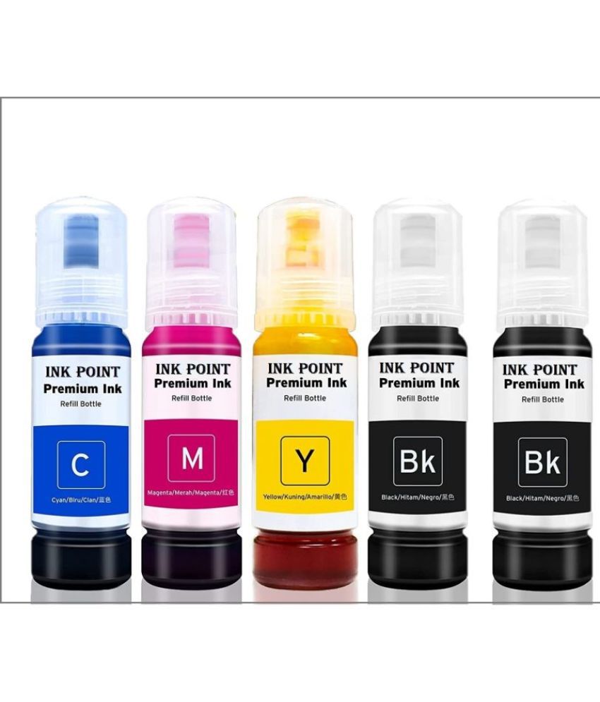     			INK POINT Assorted Pack of 5 Toner for 003 Ink for EPSO_N L3110, L3150, L3115, L3116, L3101, L1110, L3151, L3152, L3156, L5190 Printer