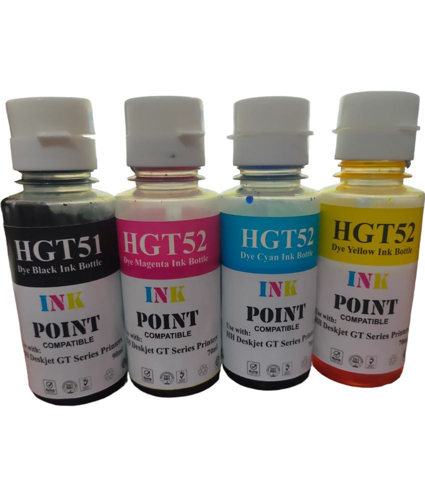     			INK POINT Assorted Pack of 4 Toner for GT51 Refill Ink for HP 310, 315, 319, 410, 415, 419, GT5810, GT5820, GT5821