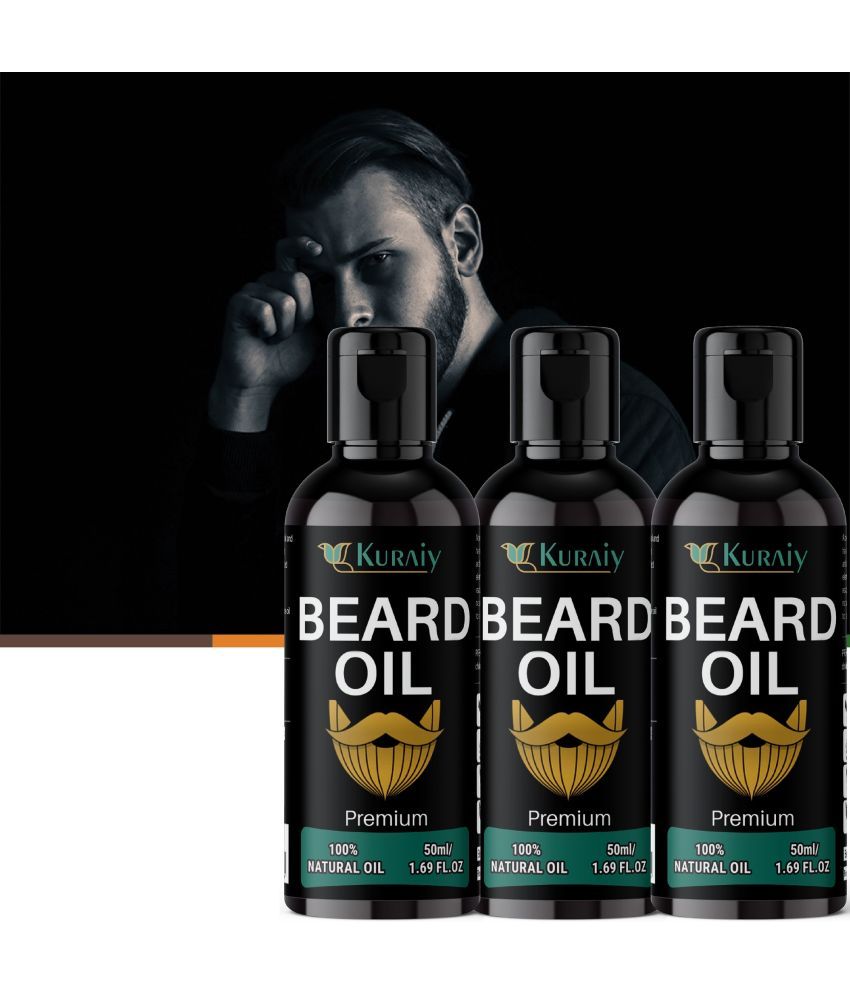     			KURAIY Beard Growth Oil 100% Natural Beard Growth Oil Products For Men Pack of 2