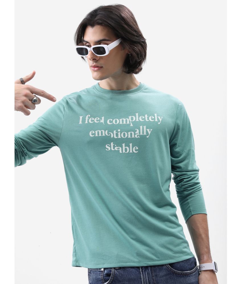     			Ketch Polyester Relaxed Fit Printed Full Sleeves Men's T-Shirt - Sea Green ( Pack of 1 )