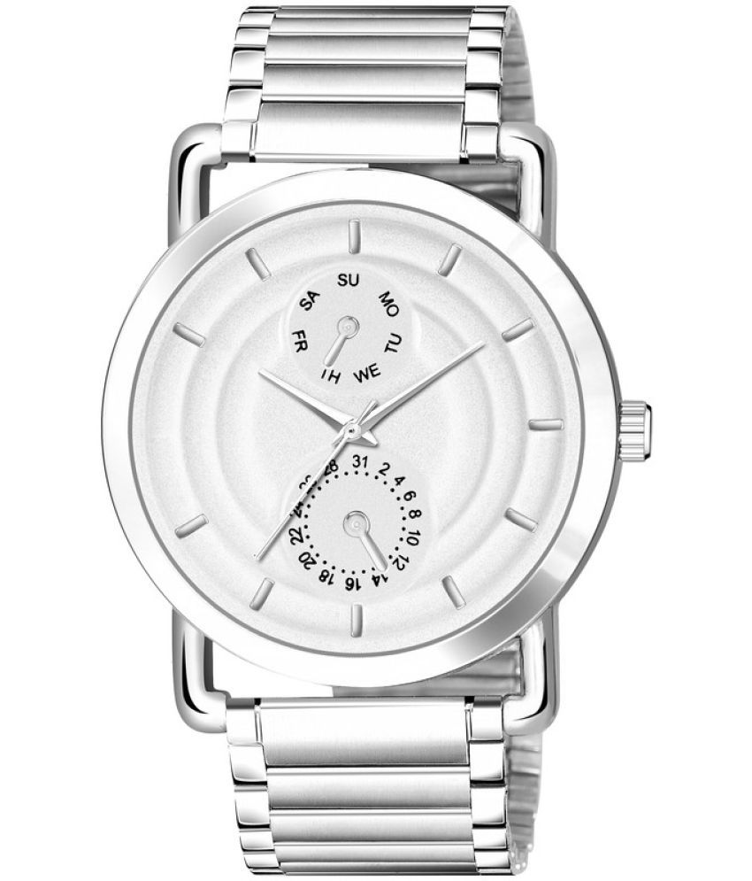     			Loretta Silver Metal Analog Men's Watch