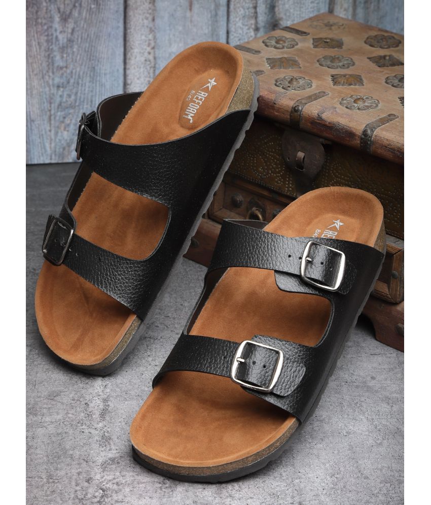     			REFORM Brown Men's Leather Slipper