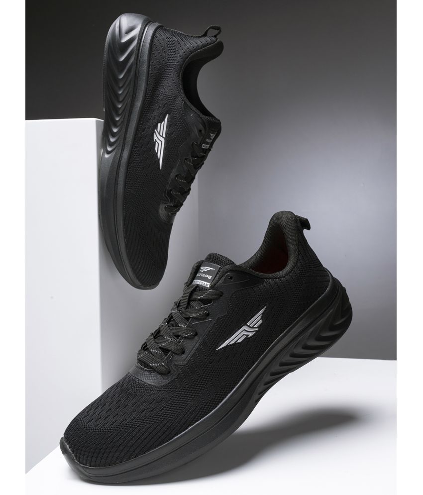     			Red Tape Black Men's Sports Running Shoes