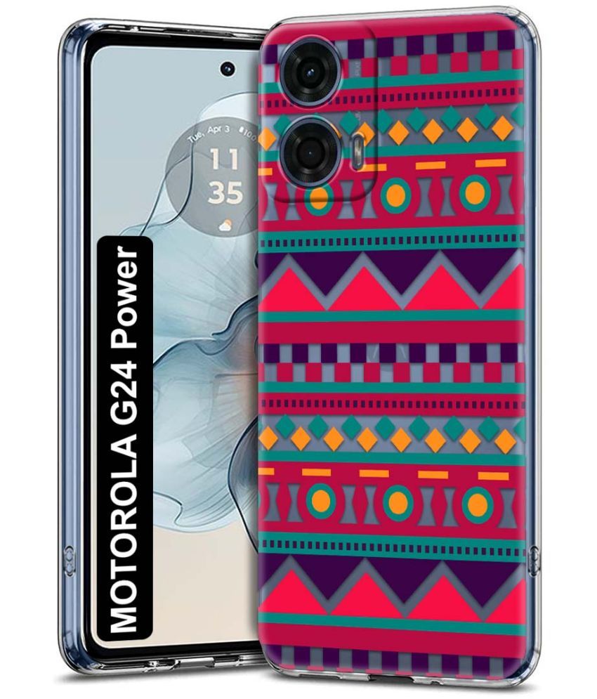     			Fashionury Multicolor Printed Back Cover Silicon Compatible For MOTOROLA G24 Power ( Pack of 1 )