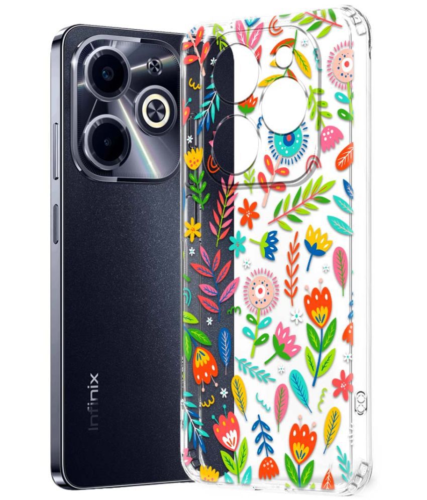     			Fashionury Multicolor Printed Back Cover Silicon Compatible For Infinix Hot 40i ( Pack of 1 )